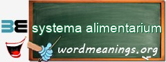 WordMeaning blackboard for systema alimentarium